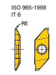 THREAD TURNING INSERT COROCUT XS 60° 3 MM 0.06 MM 0.29 MM 0.04 MM  REF. SANDVIK COROMANT MATR 3-MM01F-040-A 1105